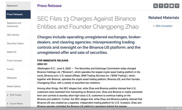 美国SEC起诉币安以及赵长鹏，加密货币久赌必输