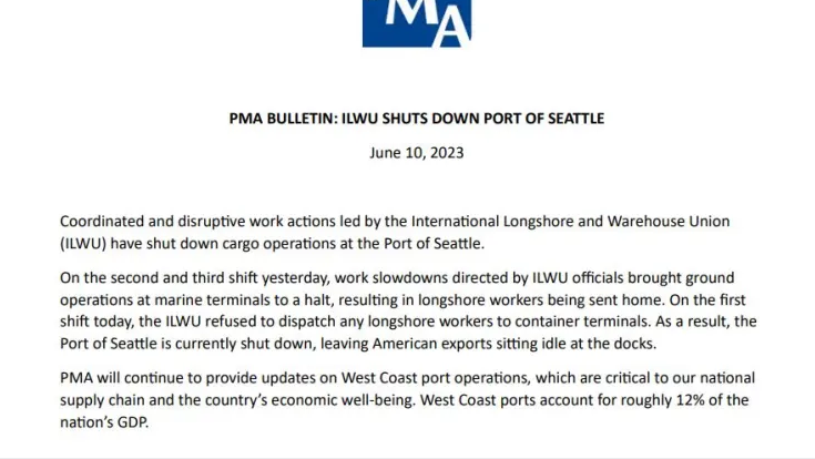 发生了什么？美国西雅图港关闭，劳资纠纷恐威胁与亚洲贸易