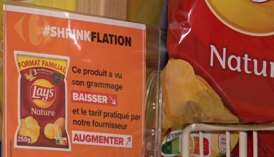 法国超市给“减量不降价”商品打上显眼标签 涉及多家知名上市公司